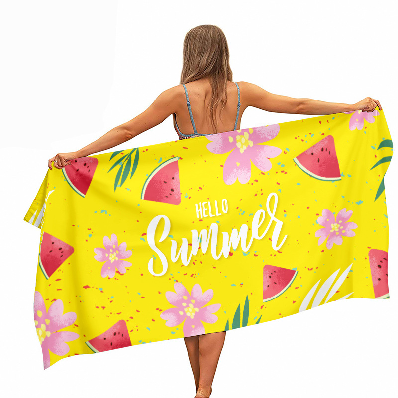 Orange Blue Ikat Print Beach T - Ikat Woven Fabric recension och pris