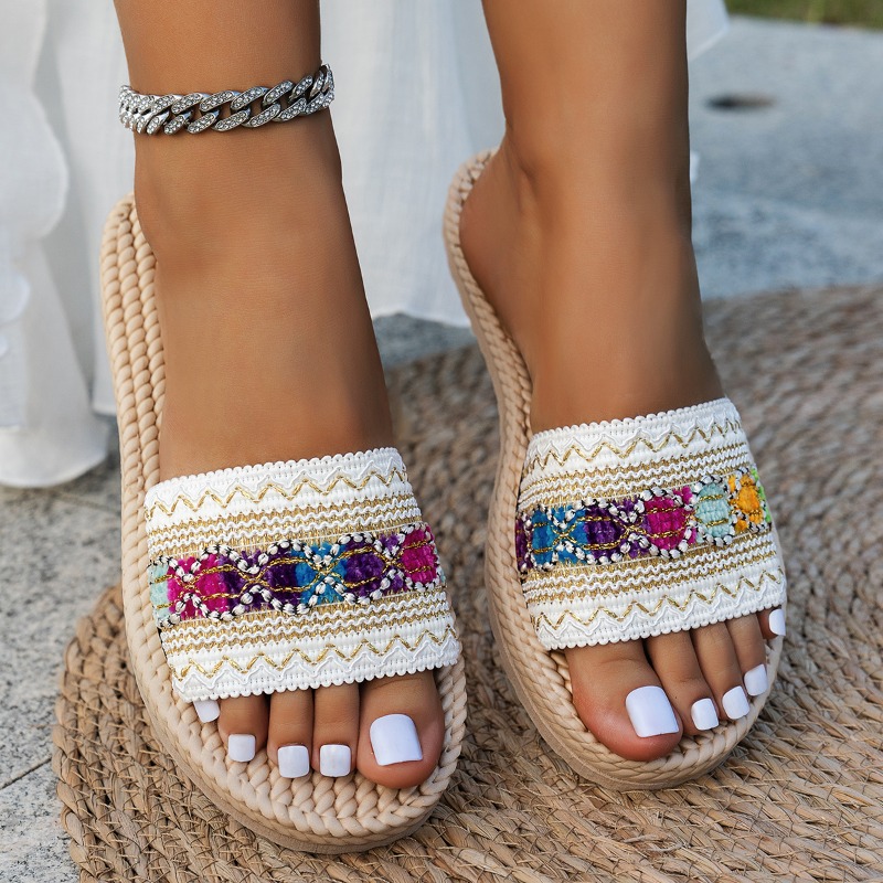 Women's Outdoor Flat Sandals D - Ethnic Fashion Style recension och pris
