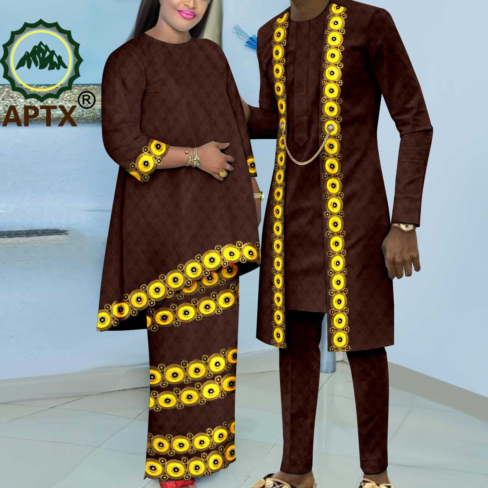African Couple Clothes Women B - Boubou Men Africa recension och pris