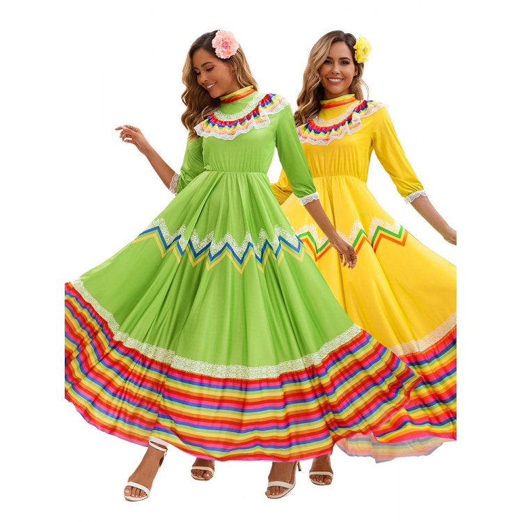 Women's Ethnic Dance Dress wit - Ethnic Fashion Trends 2025 recension och pris
