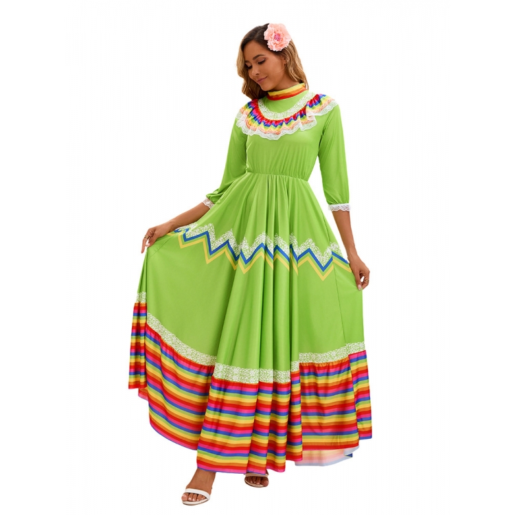 Women's Ethnic Dance Dress wit - Ethnic Fashion Trends 2025 recension och pris